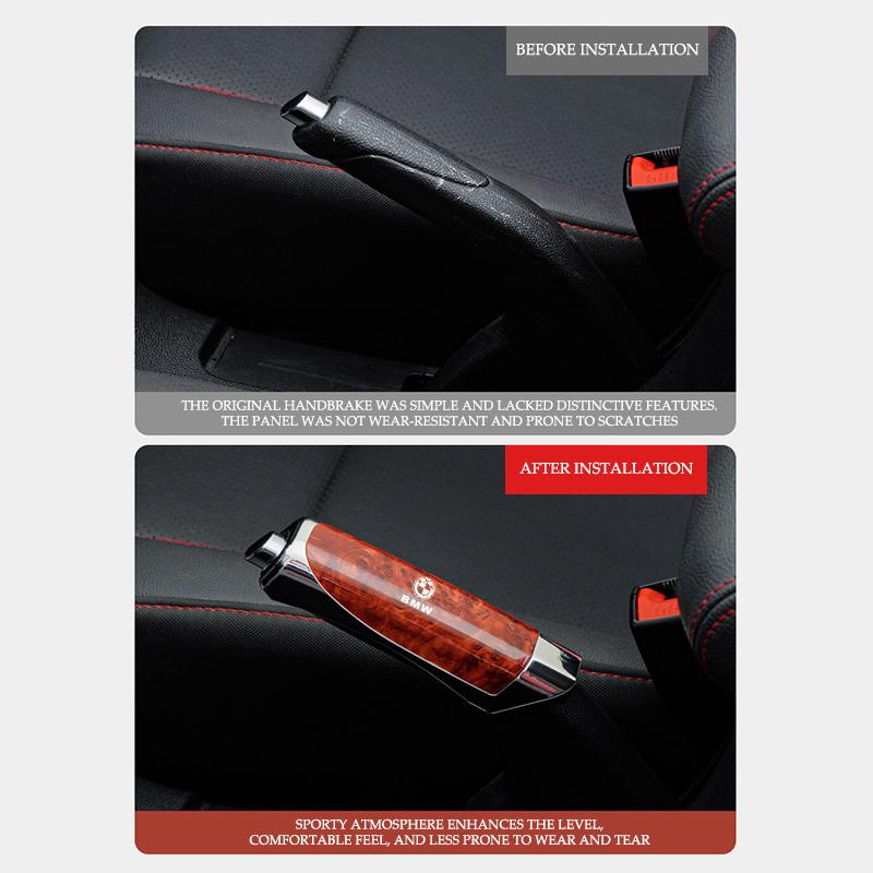 Car Handbrake Grips Protection Cover Parking Brake Decoration For BMW Performance X1 M3 M6 F01 F02 E34 E36 E60 F10 F20 X6