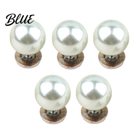 Anti-exposure Buttons for Women 5Pcs Fake Pearl Clothing Removable Decorative Brooch Pins No No-sew Shirt Sew Safety Pins Neckline Embellishment,