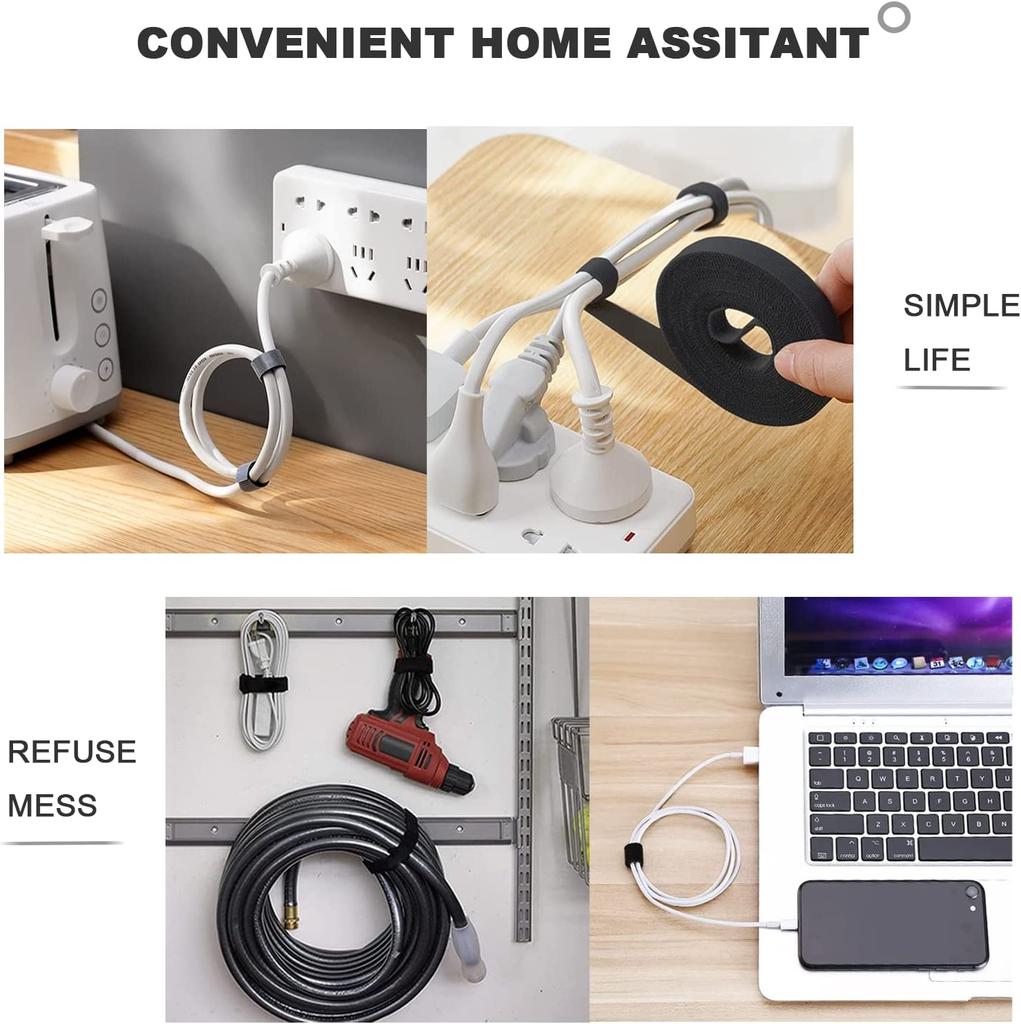 Xiaomi Cable Organizer Clips USB Cable Winder Management Nylon Free Cut Ties Wire Mouse Earphone Holder Cord Phone Hoop Tape Protector