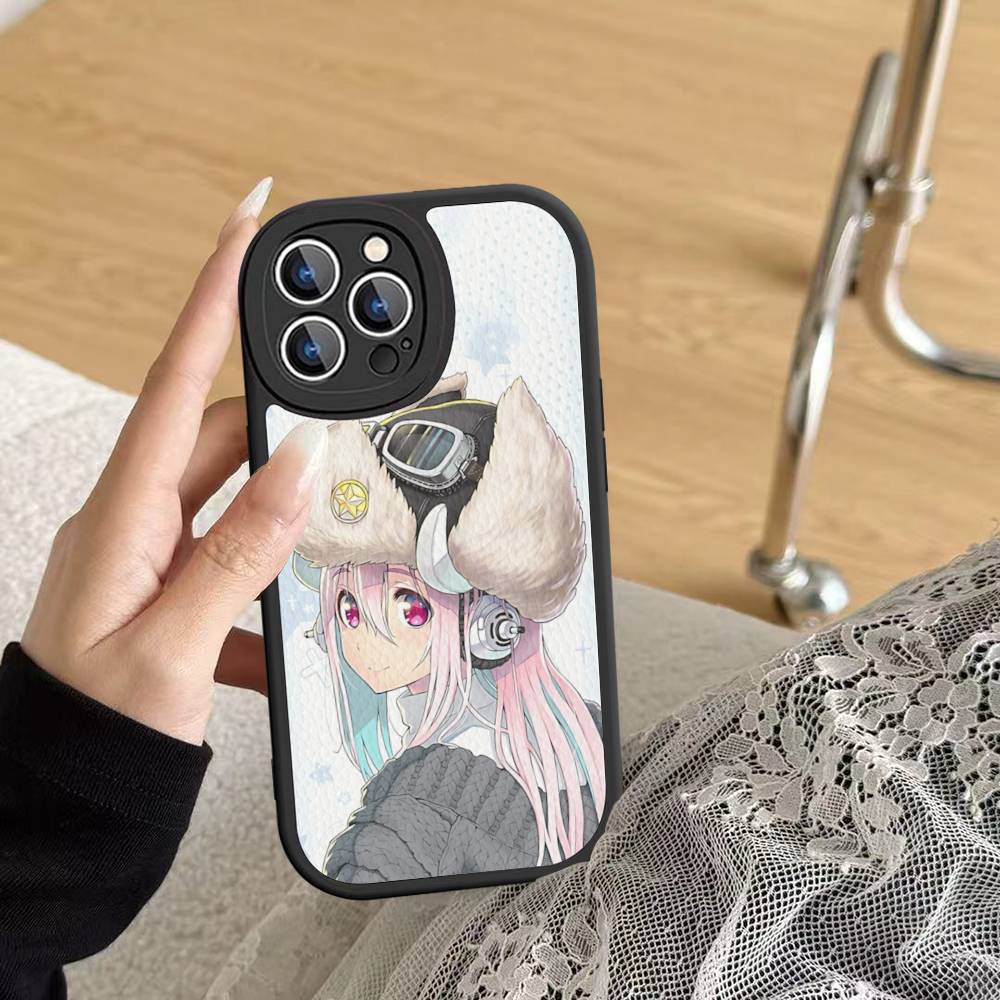 

Classic Virtual Singer Super S-Sonico Leather Phone Case For IPhone 16 15 14 17 Pro Max 11 12 Mini Plus Soft Shell iphone XS MAX