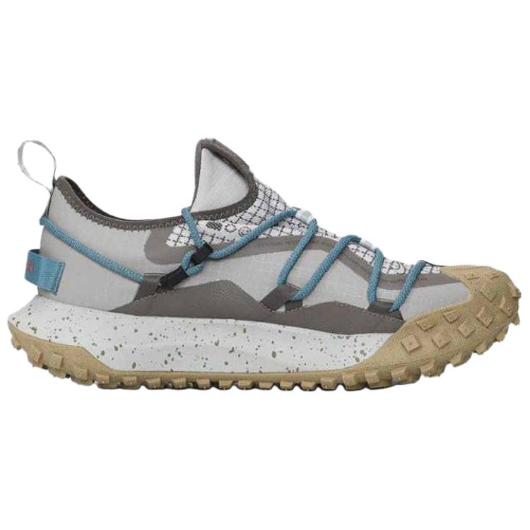 Nike ACG Mountain Fly Low GORE-TEX College Grey Picante Red Herresneakers Ild-Rød Hule-Lime Røyk-Blå IB7328-001