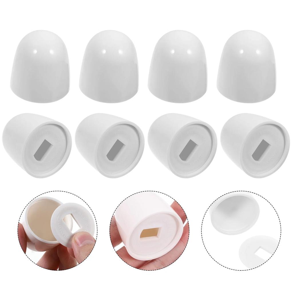 4pcs Universal Toilet Bolt Covers, Round Plastic Push-in Toilet Bolt Covers With Extra Washers, Easy To Install, 1.44 Inches Height