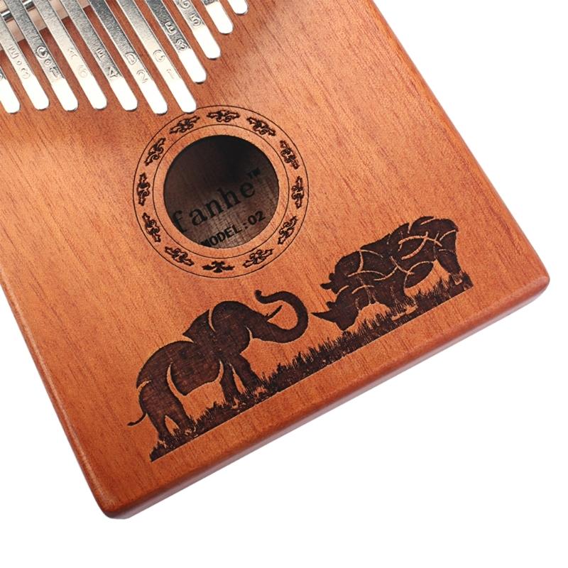 Kalimba 17 Keys Thumb Piano with Study Instruction & Tune Hammer Wood Finger Piano for Kids Adult Beginners Professional
