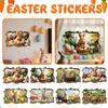 Kreativa påskväggklistermärken, festliga 3D-genombrottsklistermärken påskhare dekorativa väggdekaler för hemmet, rum, fest
