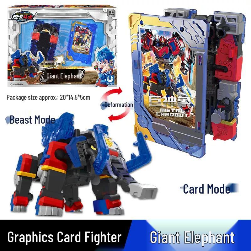 Xuan Card Fighter 2: Blue Lightning Thunder King Flame Dragon Transforming Robot Car Toy