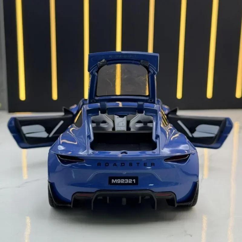 1:24 Scale Alloy Tesla Roadster Sport Car Model Diecast Metal Toy Vehicles Convertible Car Toy Boy Gift Collective Home Decor