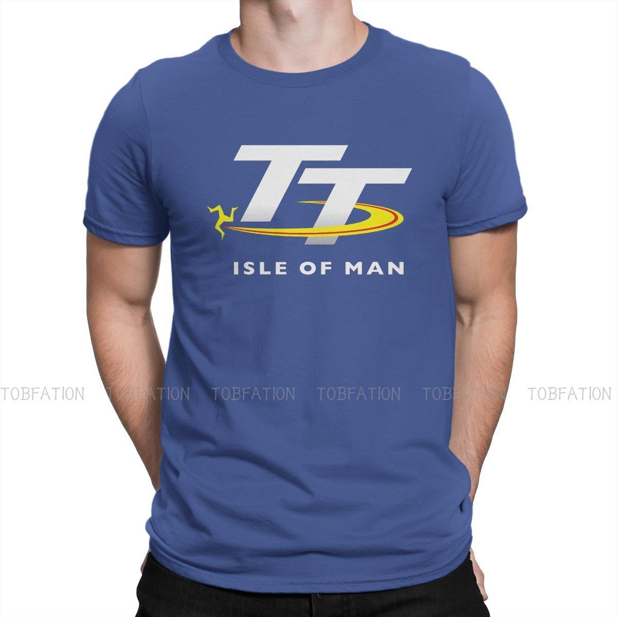 Comfortable season Isle Of Man TT Races Manx T-shirt voor Mannen Race 7 Humor Zomer T-shirt Nieuw Ontwerp Pluizig L blauw
