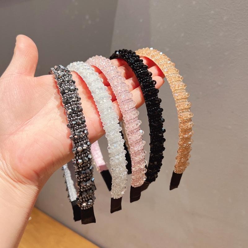 Blingbling Crystal Headband French Styles High Skull Hairband Women Hair Decors