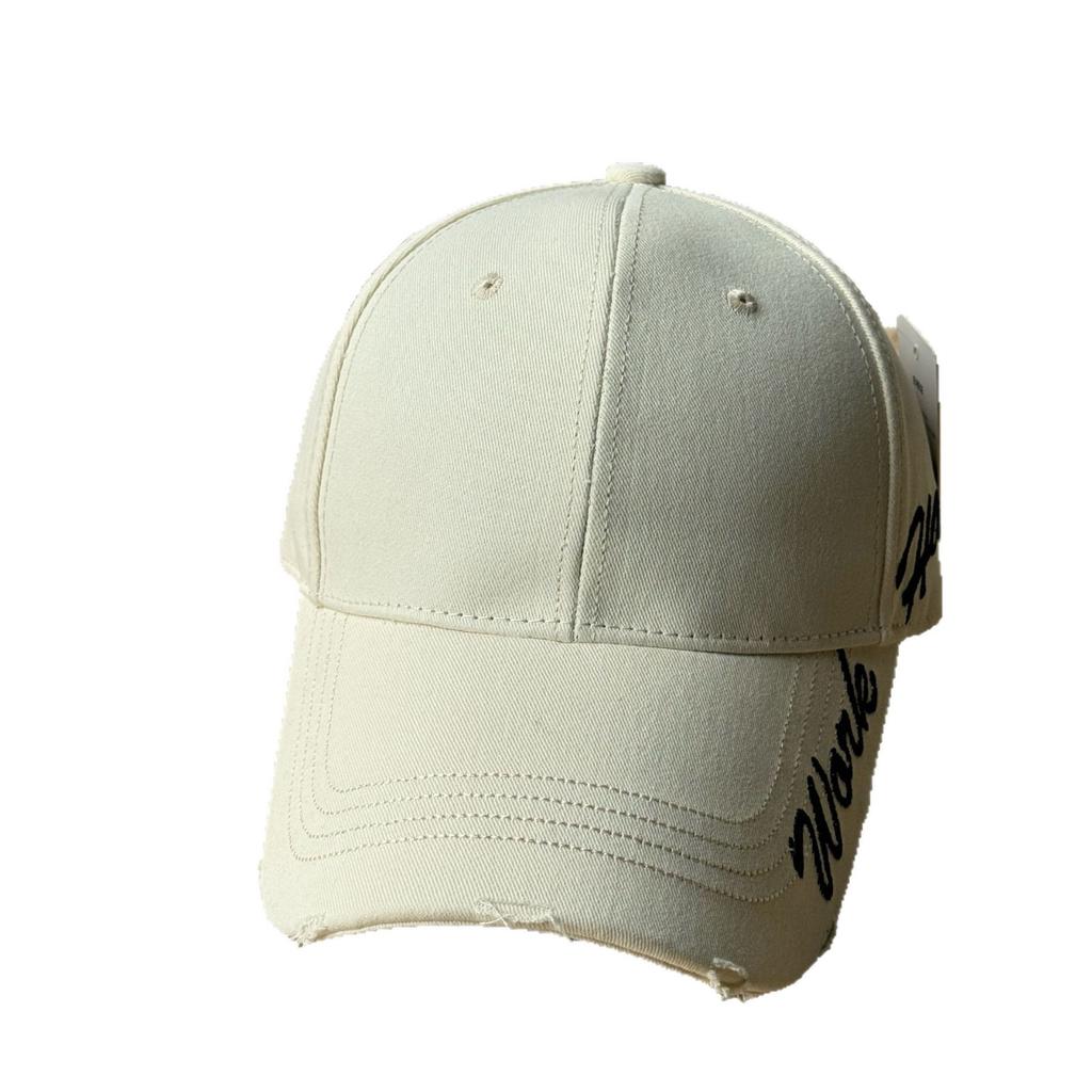2026New trendy American-style hard-brim baseball cap for women, wide-brim sun-shading cap for men, versatile and casual, makes the face look smaller