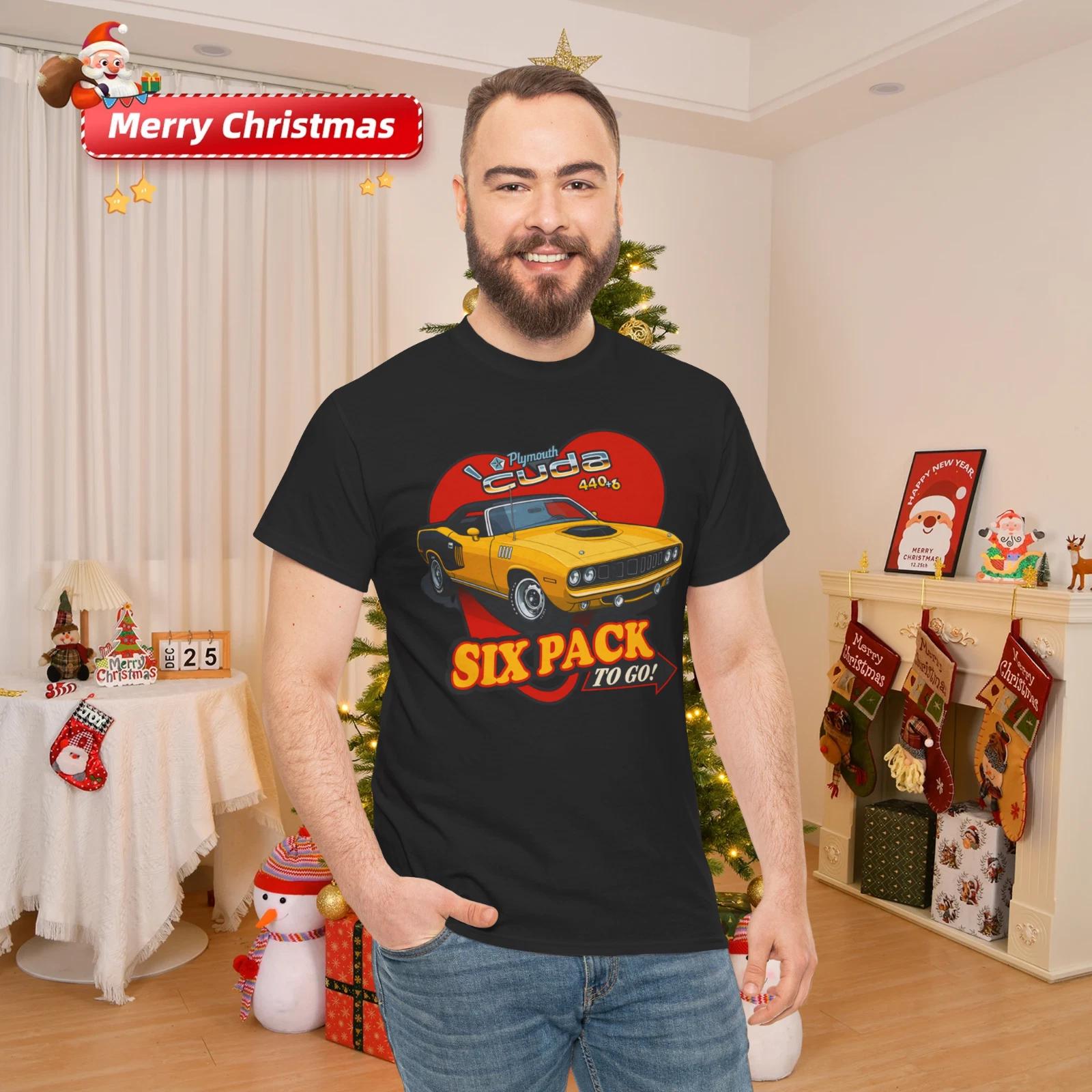 Mopar 1971 Plymouth Cuda 440+6 Six Pack to Go T-shirt XL