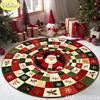 Christmas Round Rug, Soft Non-Slip Decorative Carpet for Indoor Living Room Sofa, Coffee Table, Festive Xmas Home Decor