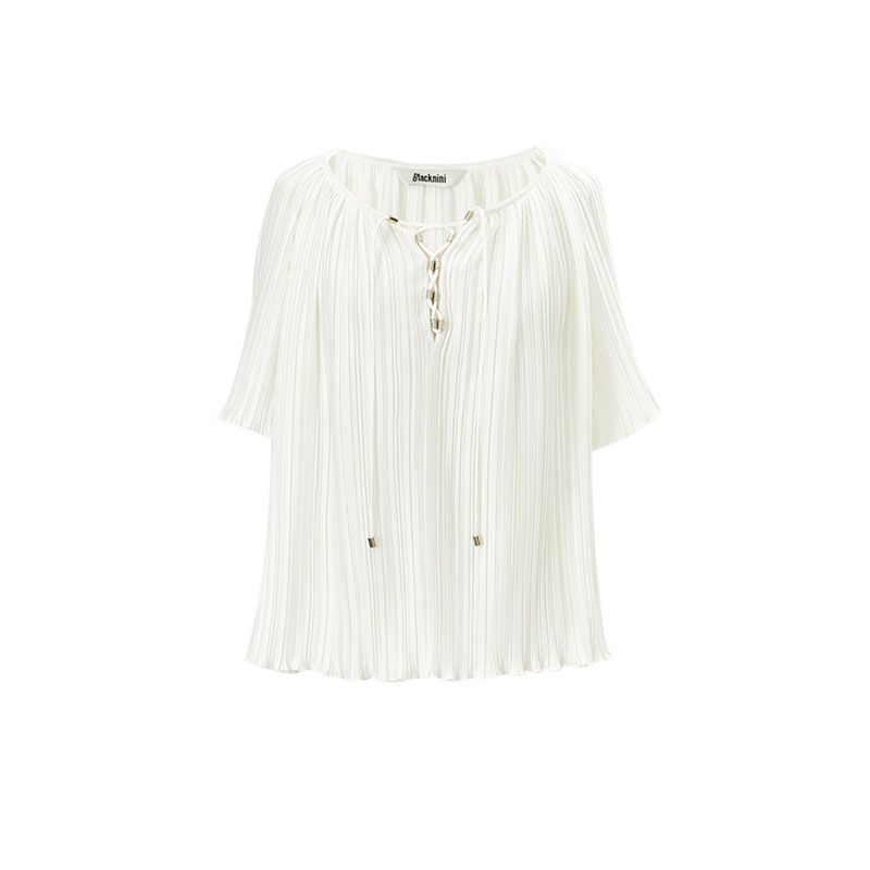 

BNN Yin Huafu Third Anniversary/ Light and Non-Pressure Heavy Twist High Density 75D Three-Dimensional Pleated Row Style Shirt White(In stock) L