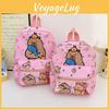 Printed Cartoon Capybara Backpack Children Schoolbag Fashion Leisure Bag Travel