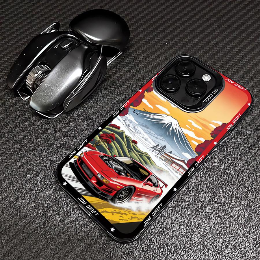 JDM Sportwagen Handyhülle Case für iPhone 17 Pro Max 16 12 Pro 13 Air 14 Plus 15 11