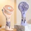 Creative New Model Handheld with Base Spray Electric Fan for Outdoor Travel, Sun Protection, Hydration, and Infinitely Adjustable Speed.
