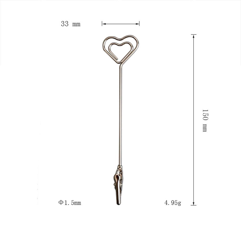 

10Pcs Memo Holder Double End Clip Rose Gold Moveable Clip for Wedding Birthday Baby Shower Photo Display Table Number Holder серебряный