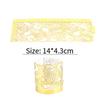 A44Z-50PCS LED Candle Lampshade Laser Cut Napkin Ring Napkin Buckle Holder Laser-Hollowed Lampshade Party Table Decor