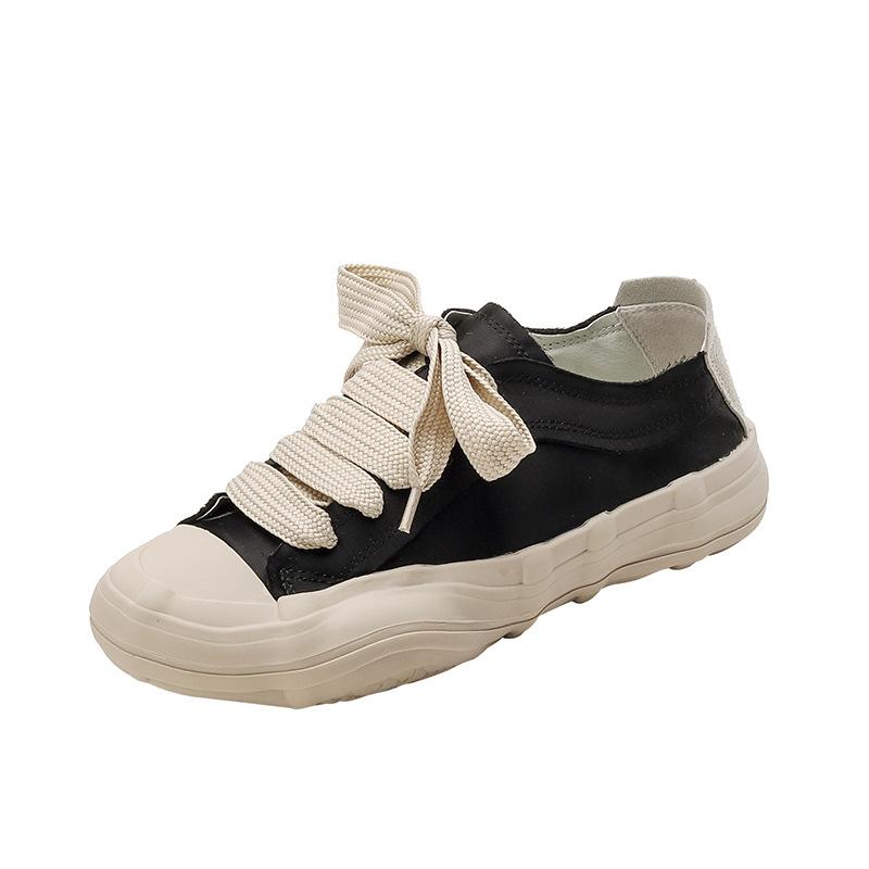 Grape mother studiolee summer round head lace-up canvas shoes versatile dissolving semi-drag casual sports board shoes women