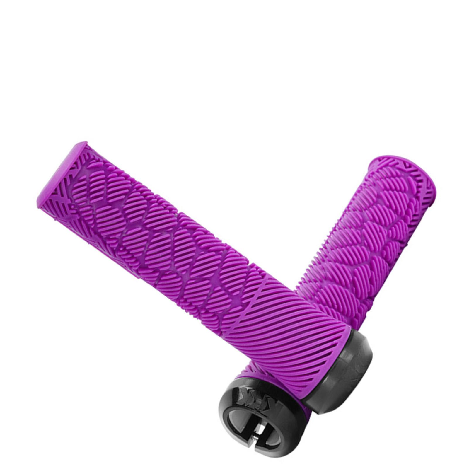 

Bike Handlebar Grips Single Lock Non Slip Fits 22.2mm Handle for Mountain Commuter Folding Bikes Purple фиолетовый