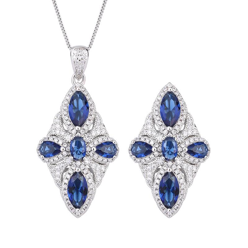 Jewelry Copper Bottom Gold Plated Women'S Pendant Ring Color Treasure Inlaid Simulation Color Treasure Creative Set