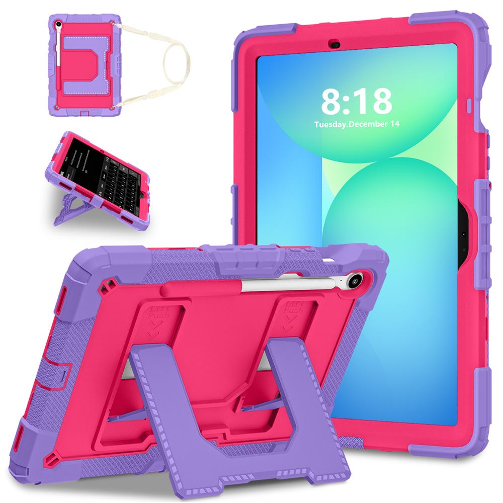 Shockproof Stand Tablet Cases for 10.9" Samsung Galaxy Tab S10 Lite/S9 FE/S10 FE 5G Case S10lite Cover Coque Silicone+PC Shell