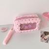 Soft Pencil Pouch Stylish Bowknot Decoration Roomy Interior Strong Zippers Closure Flexible for Students Professional