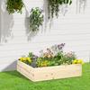 Raised Garden Bed in Wood, Garden Planter for Plants and Vegetables, 117x117x30cm