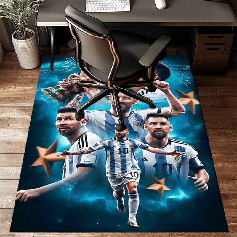 Messi Football Celebration Rug Game Carpet, Floor Mat for Bedroom Living Room Entryway Rug, Home Decor Idea Gift for Christmas birthday