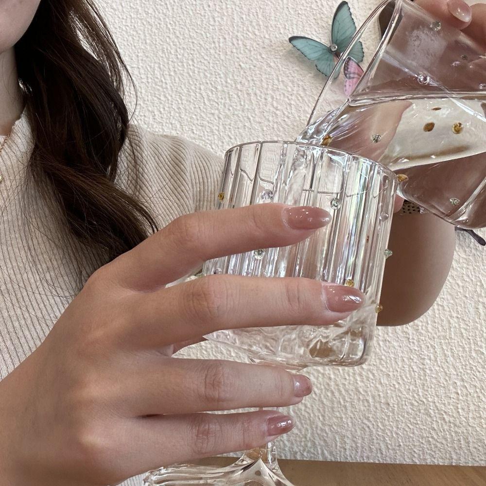 Decorative High Legged Glass Cup INS Champagne Drinkware Glasses  Cocktail