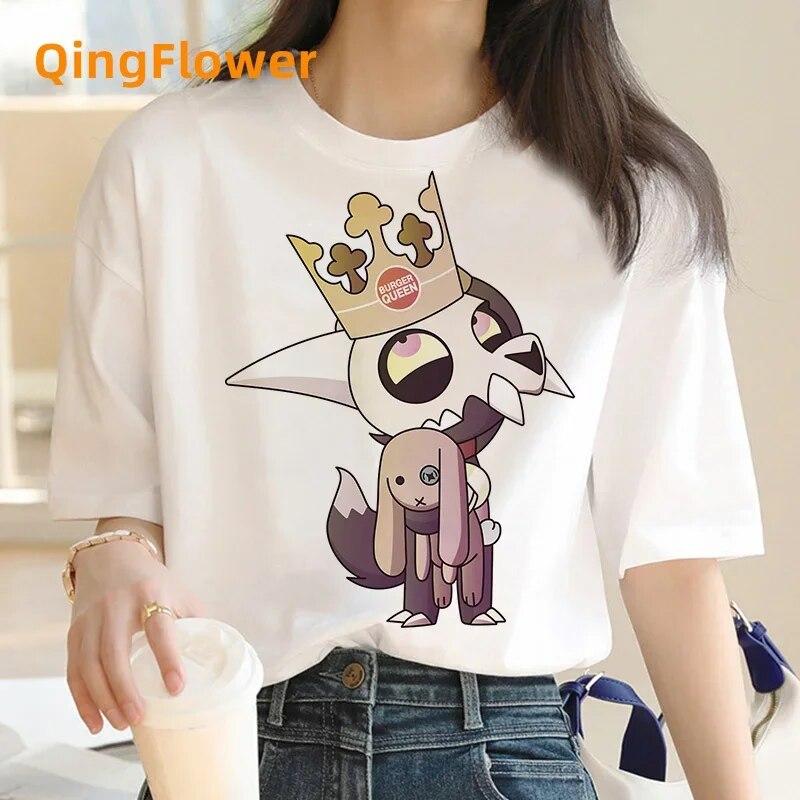 Owl House T Shirt Top Tees Women Streetwear Japanese White T Shirt Funny T-shirt Clothes Manga Couple Clothes