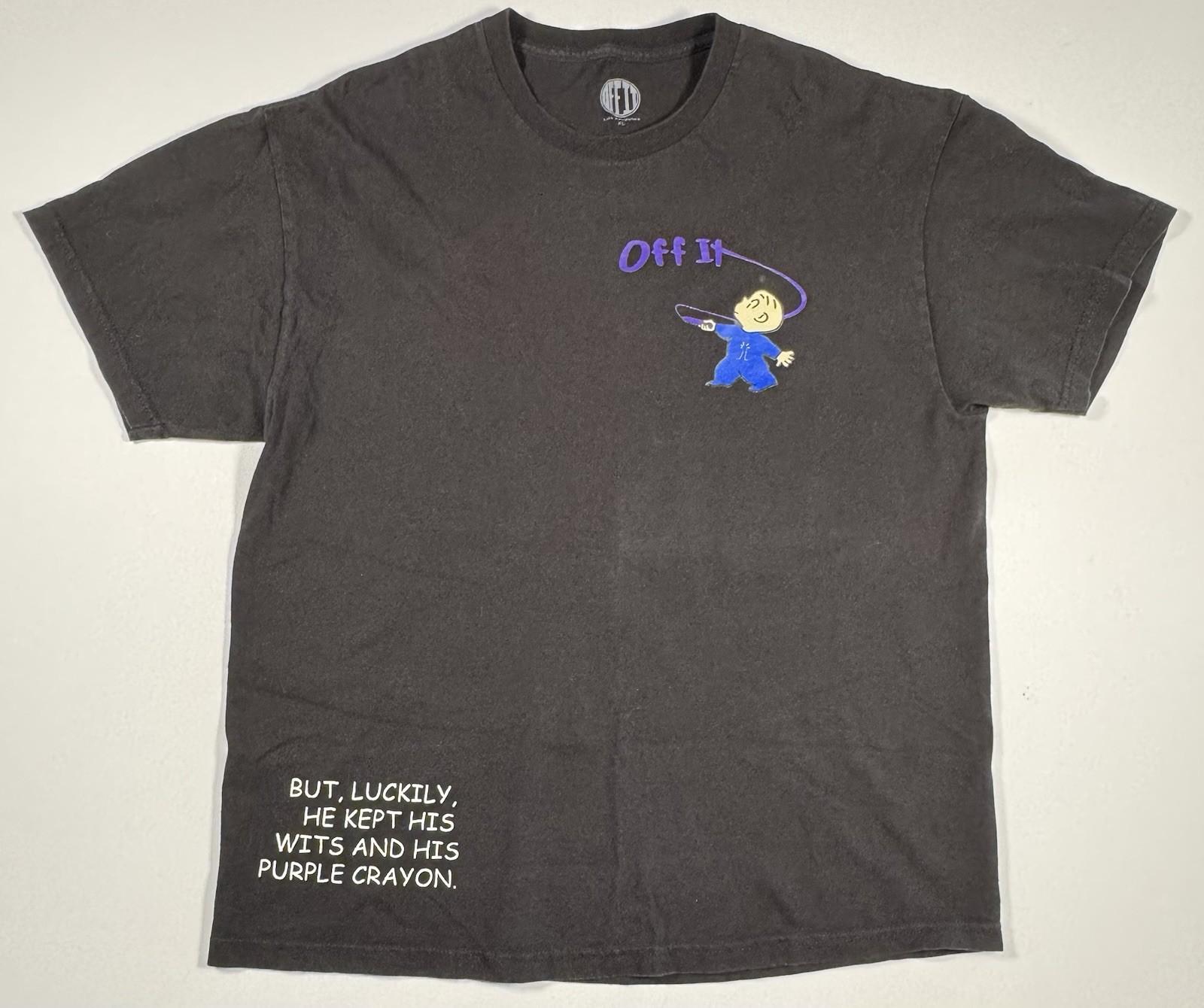 Off It Peanuts Harold T Shirt Men’s XL Black Graphic Streetwear Y2K Unisex T-Shirt XXXL