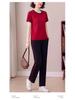 Trendy Summer 2026 Women's Two-Piece Set: Short-Sleeve Top and Loose Trousers