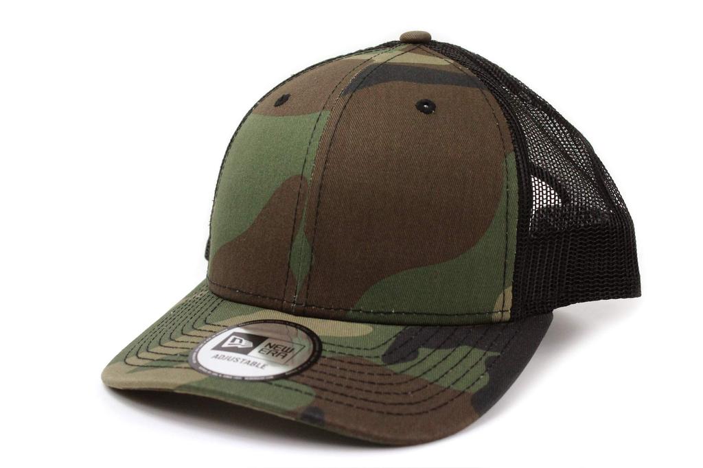New Era Trucker Cap Low Profile Snapback CAMO/BLACK