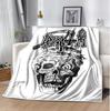Death Flannel Blanket Soft Warm All-Season Throw, Design for Camping, Car Travel, Hiking Sofa, Bed, Office Perfect Gift for Parties