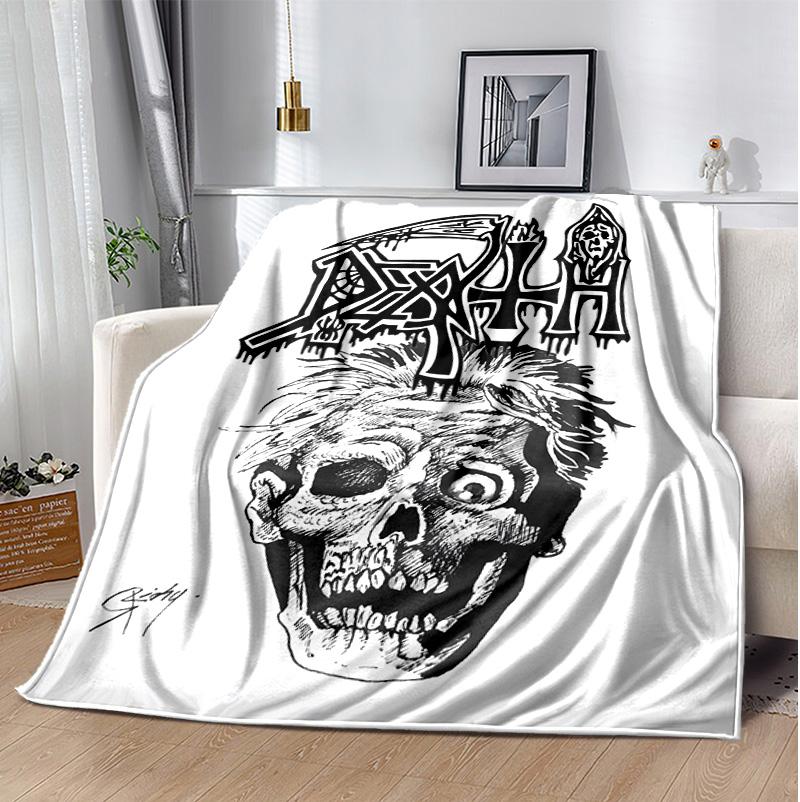 Death Flannel Blanket Soft Warm All-Season Throw, Design for Camping, Car Travel, Hiking Sofa, Bed, Office Perfect Gift for Parties