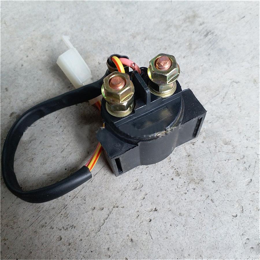 Motorcycle Solenoid booster scooter 50/70/80/125/150 start relay with plug double line relay
