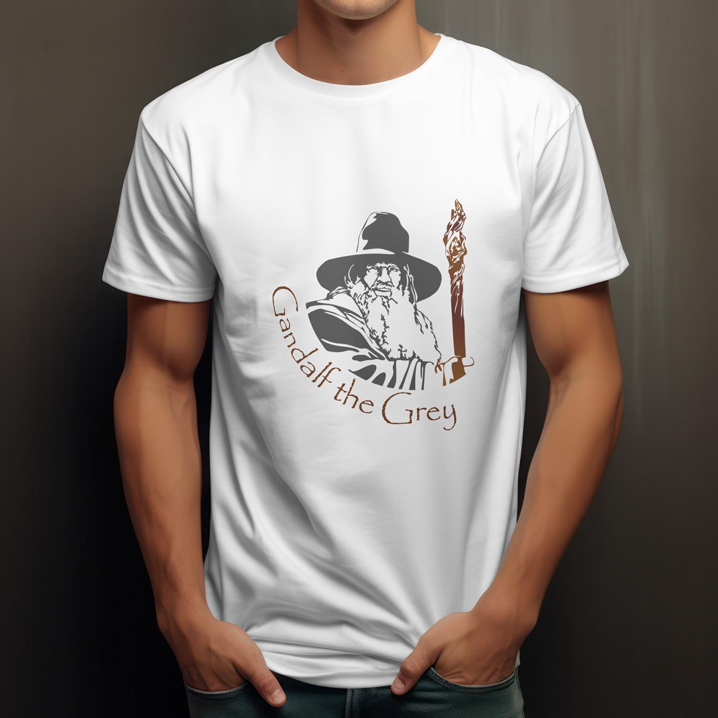 GANDALF THE GREY T-Shirt | Lord Of The Rings Tee | Tolkien Hobbit Gollum Top S разноцветный