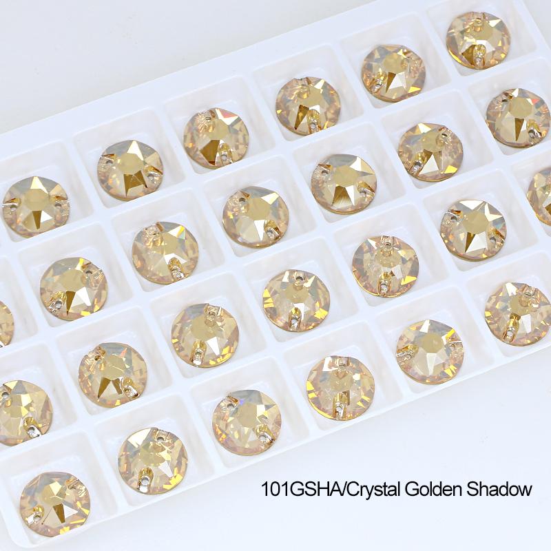Dongzhou Round Flatback Glass Rhinestone Sew on Crystal Loose Crystal Beads Garment Sewable Rhinestone Diy Accessories