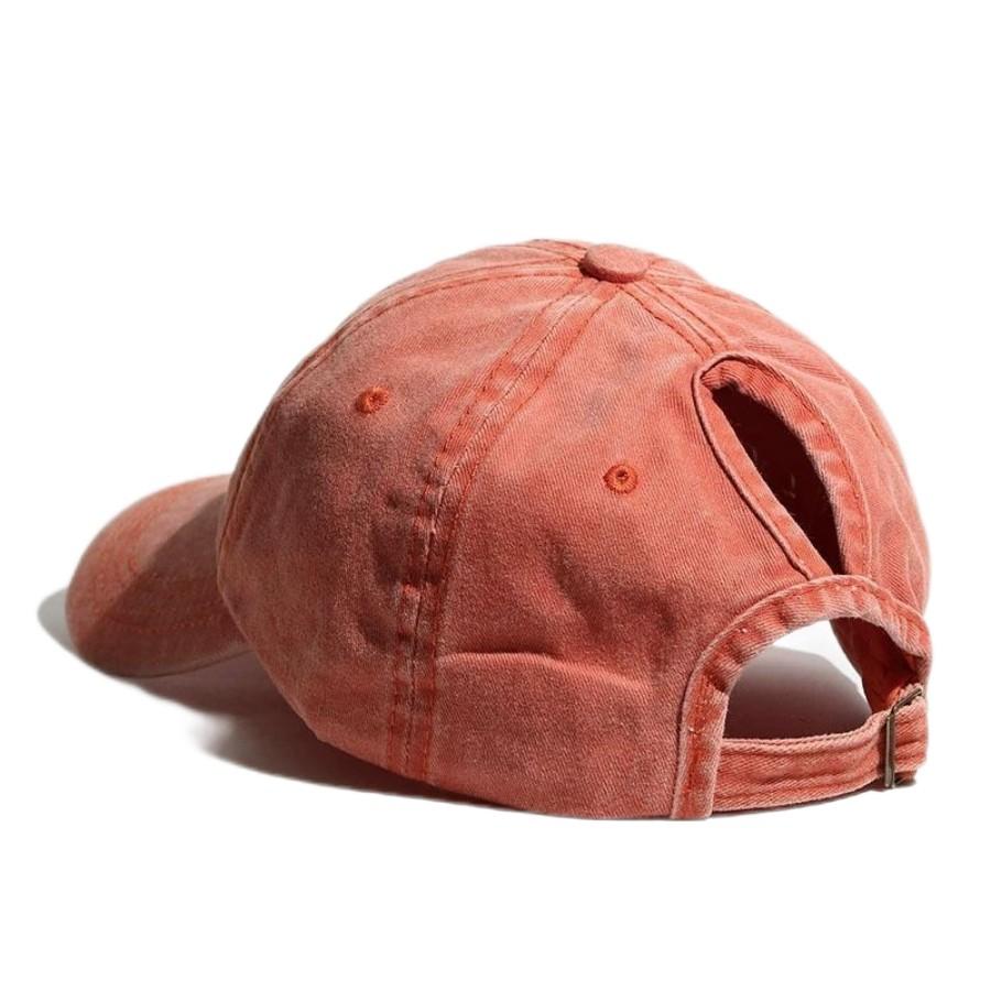 Spring Summer Baseball Cap Washed Retro For Women Ponytail Curved Brim Sun Hat Street Sport Hip Hop Cap Visor Mother's Day Gift