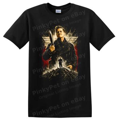 Warrior Holding Knife Graphic T Shirt Vintage Style Art Graphic Tee
