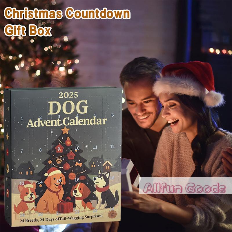 Ημερολόγιο Advent Σκύλου 24 Τεμάχια 2D Εορταστικά Σχέδια Φυλών Σκύλων - Ημερολόγιο Advent Για Κατοικίδια Με Επαναχρησιμοποιούμενα Σχέδια, Ιδέα Για Αγαπητές Σκύλους
