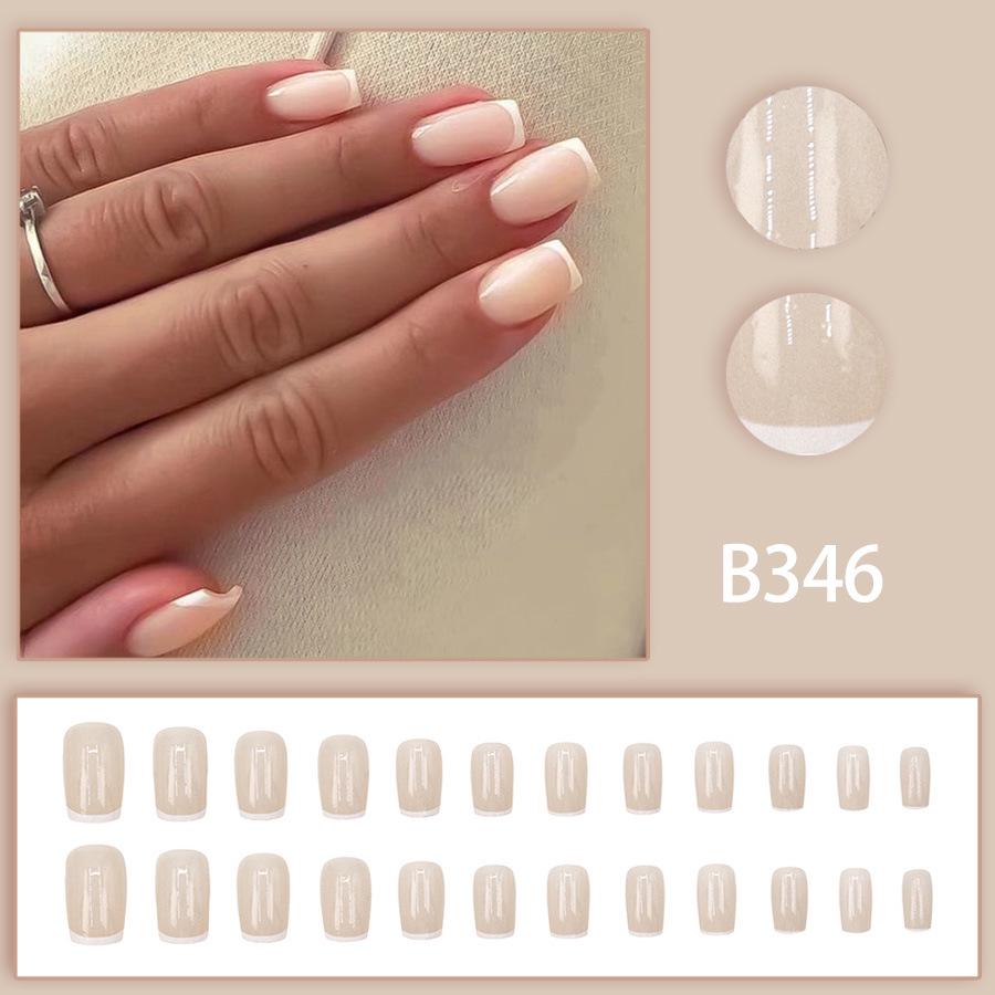 

Элегантные квадратные долговечные ногти: Набор для маникюра из 24 предметов, съемный