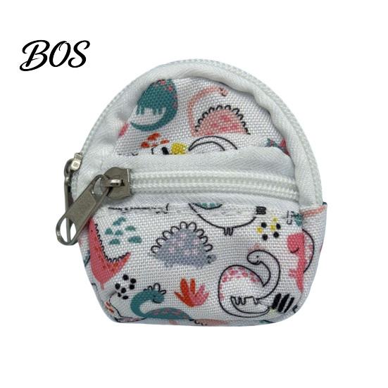 Keychain Accessory Mini Backpack Coin Purse, Scratch Resistant Zippered Compartment Bag, Waterproof Oxford Cloth Earphone Case Holder