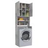 Washing Machine Cabinet Concrete Grey 64 x 25.5 x 190 cm