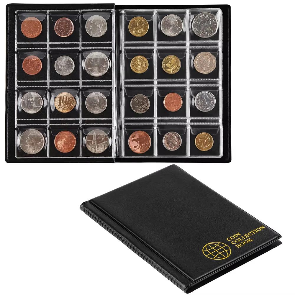 120 Pockets Coin Collection Book Coin Collecting Holder Album Commemorative Coin Organizer for Collectors Home Decoration