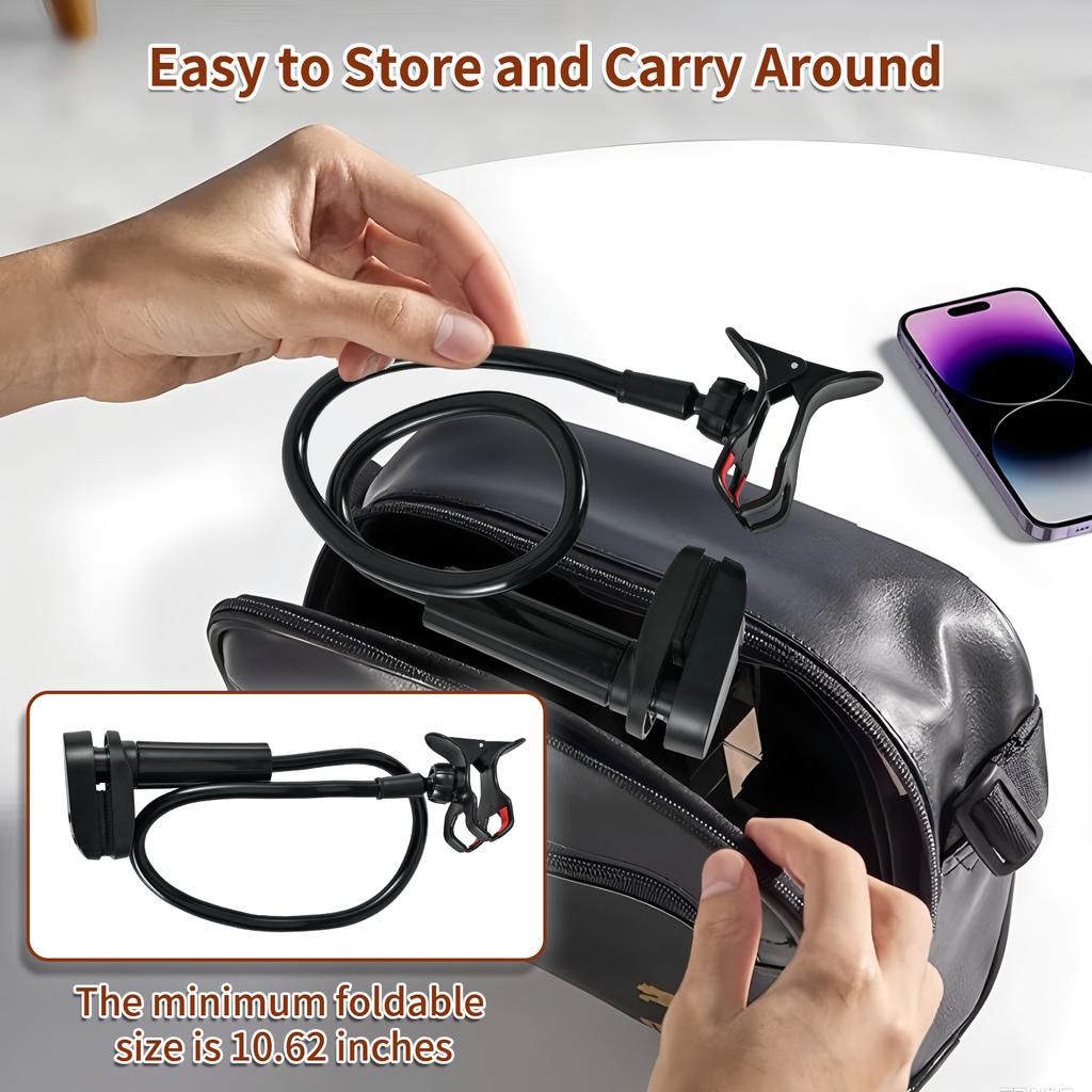 360 Rotatable Stainless Steel Waterproof Desk Phone Holder Stand Universal for Desktop