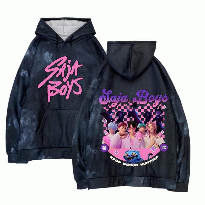 

Аниме K-pop Охотник на демонов Мода Женская толстовка Аниме свитшот Харадзюку Пуловер Детские топы Уличная одежда 100