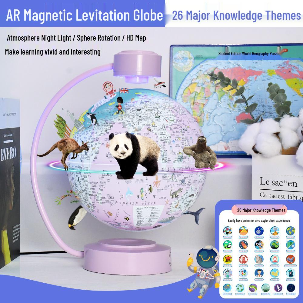 8-Inch Luminous Magnetic Levitation Globe - Creative Home Decor with Self-Rotation