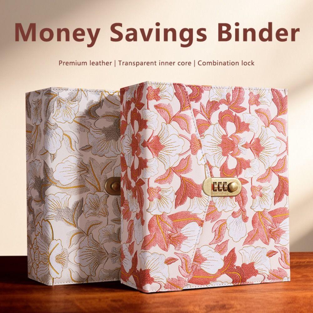 with Combination Lock Savings Binder Savings Challenge Book  Cash Envelope System
