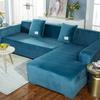 Simple Solid Color Plush Surface Sofa Protection Cover With Anti Slip Strip For Household Protection